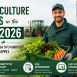 Farm worker harvesting fresh vegetables in a UK field for agriculture jobs in the UK 2026 with visa sponsorship opportunities