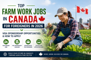 Top farm work in Canada: Canadian farm worker harvesting vegetables in a field, highlighting visa sponsorship opportunities for foreign workers seeking agricultural jobs in Canada in 2026.