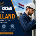 Electrician Jobs in Holland: Requirements, Salary & Relocation Guide highlighting electrician career opportunities, qualification requirements, salary expectations, and relocation pathways for foreign workers moving to the Netherlands.